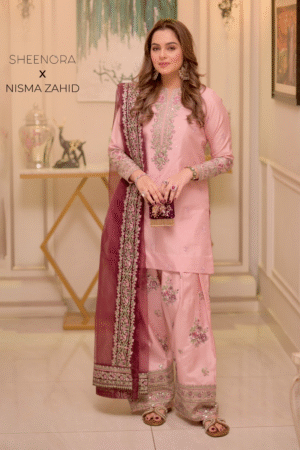 Sheenora - Lilac Serenity - Raw Silk Embroidered