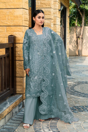 Laila Mishra Organza Amal Ice Blue