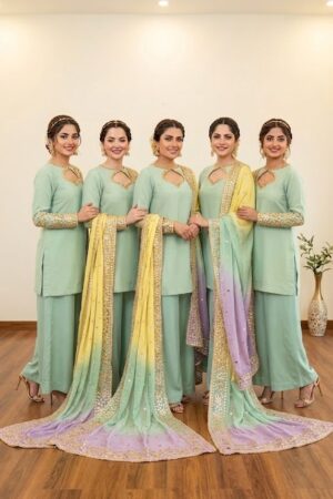 trendy silk suit